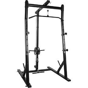CAP Barbell Power Cage with High-Low Pulleys, Black