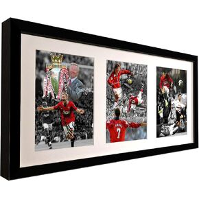 Kitbags & Lockers Signed The Ferguson Years Manchester United Photo Picture Wayne Rooney Ryan Giggs Cristiano Ronaldo Eric Cantona David Beckham Paul Scholes Autographed Photograph Frame Black