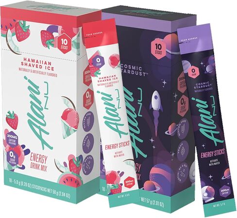Energy Sticks - 2 Flavors Energy Drink Powder Pack - 5 Calories Each Serving - Convenient and Portable - Boost Your Energy Anytime, Anywhere - Pack of 2 in Saudi Arabia