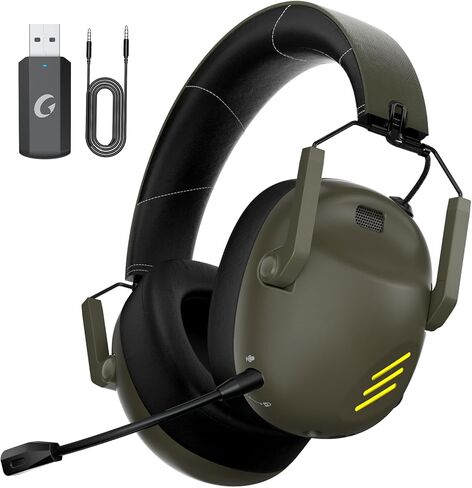 Wireless Gaming Headset for PS5, PS4, PC, Mac, Nintendo Switch, Bluetooth 5.3 Gaming Headsets Wireless with Noise Canceling Microphone, 50H Battery, ONLY 3.5mm Wired Mode for Xbox Series - Black in Saudi Arabia