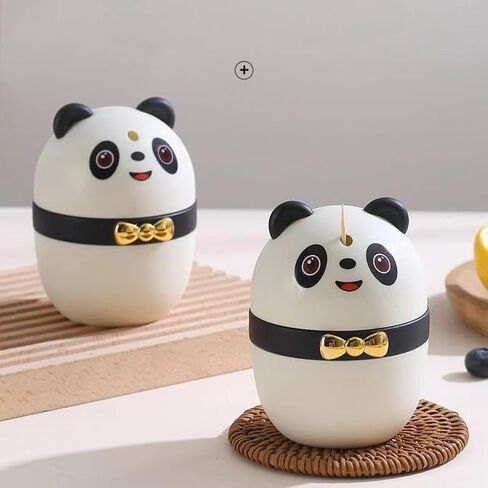 toothpick holder,toothpick dispenser,pop up automatic toothpick dispenser, Panda Decorative Novelty Toothbrush Container Suitable for Home Living Room, Kitchen, Dining Room ﻿ in Saudi Arabia