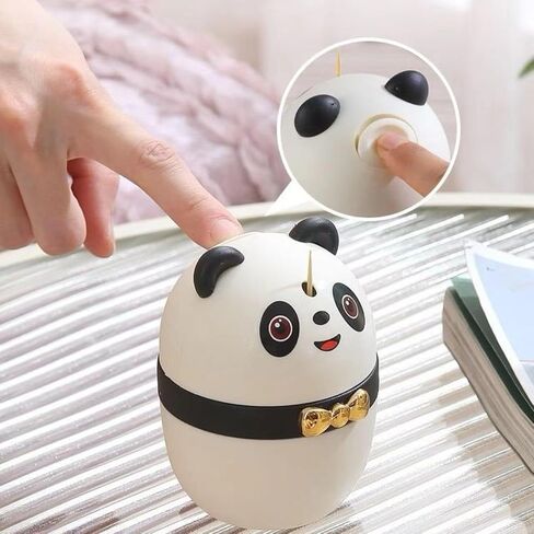 toothpick holder,toothpick dispenser,pop up automatic toothpick dispenser, Panda Decorative Novelty Toothbrush Container Suitable for Home Living Room, Kitchen, Dining Room ﻿ in Saudi Arabia