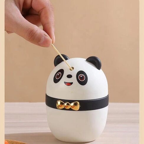 toothpick holder,toothpick dispenser,pop up automatic toothpick dispenser, Panda Decorative Novelty Toothbrush Container Suitable for Home Living Room, Kitchen, Dining Room ﻿ in Saudi Arabia