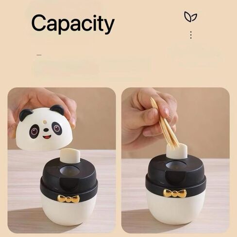 toothpick holder,toothpick dispenser,pop up automatic toothpick dispenser, Panda Decorative Novelty Toothbrush Container Suitable for Home Living Room, Kitchen, Dining Room ﻿ in Saudi Arabia