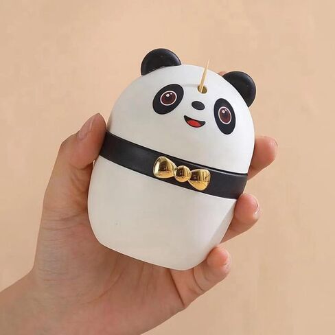 toothpick holder,toothpick dispenser,pop up automatic toothpick dispenser, Panda Decorative Novelty Toothbrush Container Suitable for Home Living Room, Kitchen, Dining Room ﻿ in Saudi Arabia