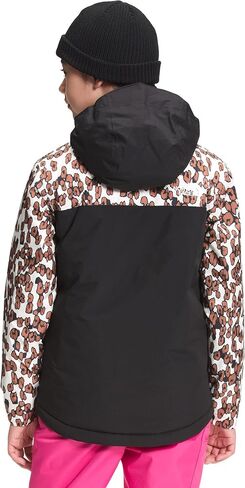 THE NORTH FACE Snowquest Plus Insulated Kids Jacket Pinecone Brown Leopard Print Sz L in Saudi Arabia