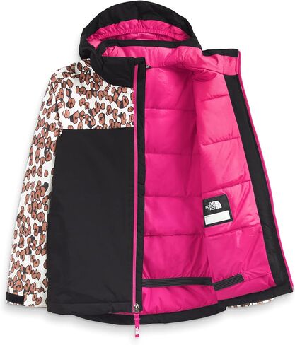 THE NORTH FACE Snowquest Plus Insulated Kids Jacket Pinecone Brown Leopard Print Sz L in Saudi Arabia