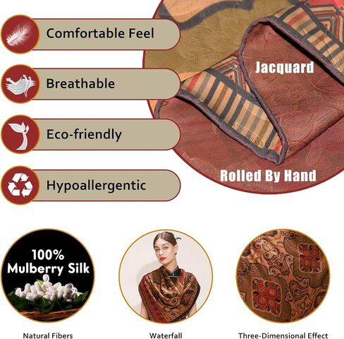 DANA XU Fragrant Cloud Yarn Silk Scarf 42 * 42 inches Large Square Lightweight Shawl & Wraps For Women in Saudi Arabia