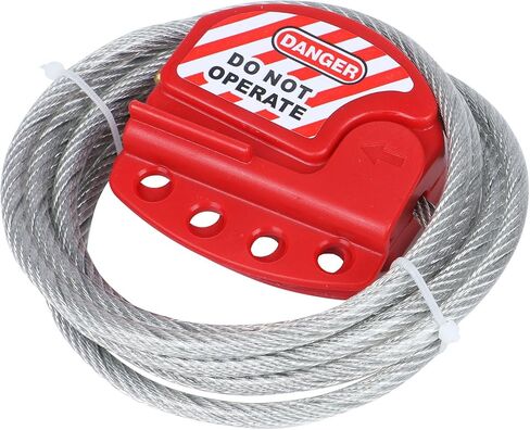Red Lockout Tagout Cable Lock, Adjustable Cable Lockout Pack of 1 - CB01-4+P38S in Saudi Arabia