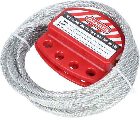 Red Lockout Tagout Cable Lock, Adjustable Cable Lockout Pack of 1 - CB01-4+P38S in Saudi Arabia