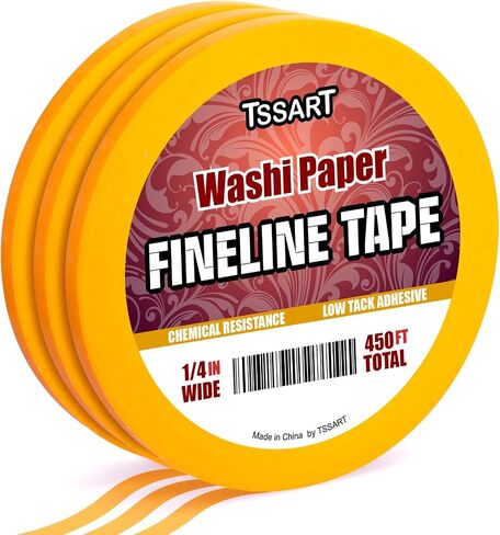 3 Pack Fine Line Tape - Low Tack Fineline Masking Tape Painters Masking Tape for DIY Paint Art - Acid Free 1/8inch Wide 450FT Long Total in Saudi Arabia
