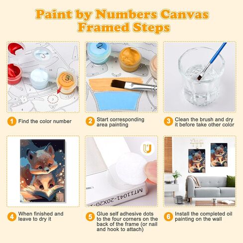 MOGTAA Framed Paint by Number Kits for Adults Beginners, Tree Paint by Number for Adults on Canvas Framed, DIY Oil Painting Kits Art Crafts with Wooden Frame(12x16inch) in Saudi Arabia