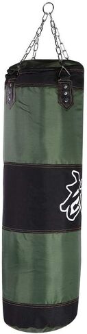 حقيبة ملاكمة لتدريب الملاكمة، مجموعة أكياس ملاكمة من القماش مع كيس رمل/سلسلة معدنية/خطاف/حلقة تسلق، مثالية لتطوير تقنيات اليد والقدم (أخضر 1 متر) in Kuwait