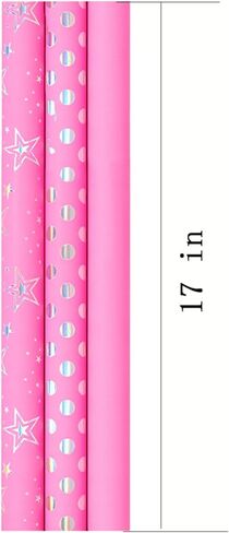 CC wonderland zone Gold Wrapping Paper Roll,Birthday Wrapping Paper,Gift Wrapping Paper,2 Rolls,(17 inches x 196 inches x 2 roll) in Saudi Arabia