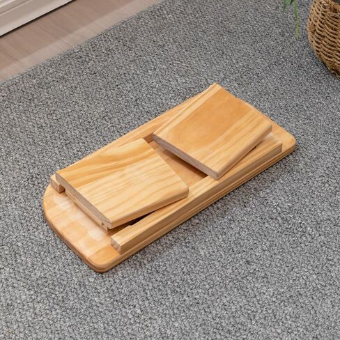 Butterfly Meditation Bench,No Assembly Required Prana Yoga Meditation Stool,Wooden Kneeling Ergonomic Seiza Seat,Seiza Prayer Bench (Natural) in Saudi Arabia