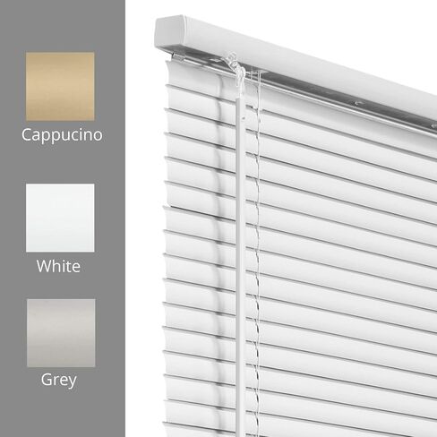 CHICOLOGY Blinds for Windows , Mini Blinds , Window Blinds , Door Blinds , Blinds & Shades , Camper Blinds , Mini Blinds for Windows , Horizontal Window Blinds , Gloss White, 60"W X 36"H in Saudi Arabia