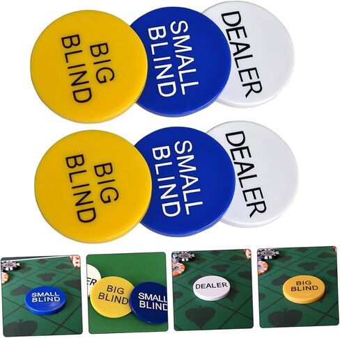 SAFIGLE 4 Sets Big and Small Blind Banker Code Texas Holdem Game Chips Bingo Game Tokens Bingo Game Supplies in Saudi Arabia