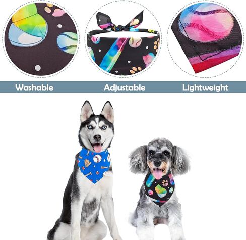 Sports Dog Bandanas for Large Dogs Breed 33 Inch Size Baseball Oversize Dog Bandanas Lg Baseball Dog Bandanas for Girls Boys Grooming Accessories L 7PCS in Saudi Arabia