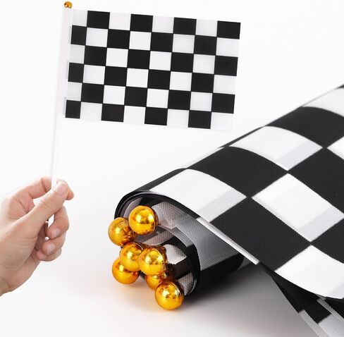 Mini Traffic Cones（With Hole on Top）with Racing Checkered Flags, Sports Safety Cones for Soccer Cones and Basketball Practice Equipment - Mini Orange Cones for Soccer Practice and Small Driving Practice Cones.Race Car Birthday Party Supplies, Kids Gift. ( in Saudi Arabia