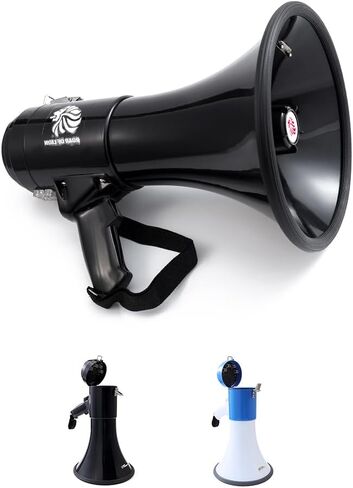 Bullhorn Megaphone with Siren & Volume Control/Recorder - Waterproof 20W Reliable and Consistent Performance, 200-sec Voice Recording with Maximum Range 1093Yards in Saudi Arabia