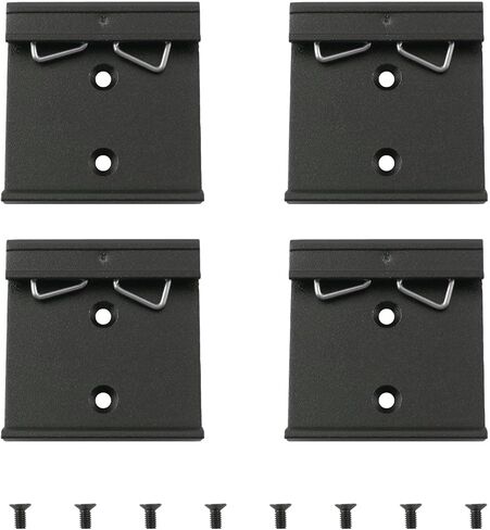 TAODAN 4PCS Rail Fasteners 44x48mm Hole Distance 20mm with 8 M3 Screws Rail Mounting Bracket Clamp Suitable for Relay Mounting Bracket Industrial Electronic Equipment Machinery in Saudi Arabia