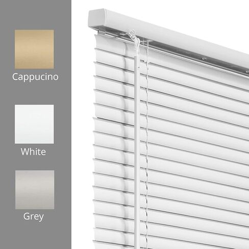 CHICOLOGY Blinds for Windows , Mini Blinds , Window Blinds , Door Blinds , Blinds & Shades , Camper Blinds , Mini Blinds for Windows , Horizontal Window Blinds , Gloss White , 31"W X 72"H in Saudi Arabia