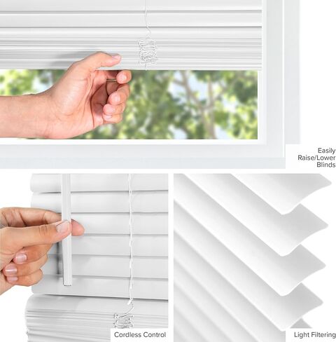 CHICOLOGY Blinds for Windows , Mini Blinds , Window Blinds , Door Blinds , Blinds & Shades , Camper Blinds , Mini Blinds for Windows , Horizontal Window Blinds , Gloss White , 31"W X 72"H in Saudi Arabia