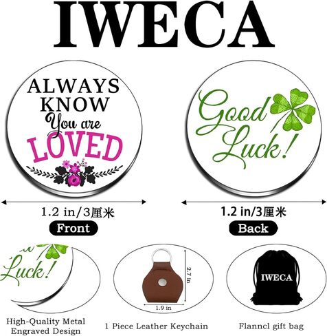 Friendship Gifts Best Friend Two Sided Lucky Coin Featuring One Side with a Four Leaf Clover in Saudi Arabia