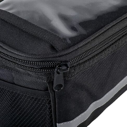 Amarine Made Bike Baskets Bag Handlebar Bag with Reflective Stripe with Mesh Pocket Bicycle Bag. in Saudi Arabia