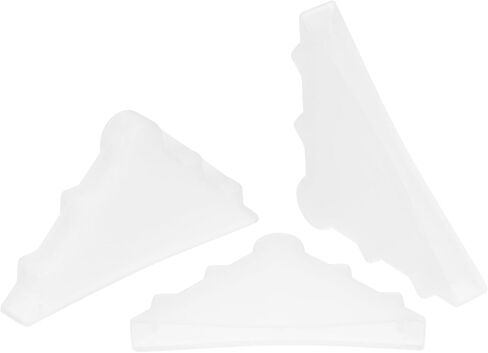 uxcell 20Pcs Plastic Corner Protectors 6x65mm Triangle Shape Glass Corner Guards Cushion for Corner Protection of Glass, Mirror, Tile, White in Saudi Arabia