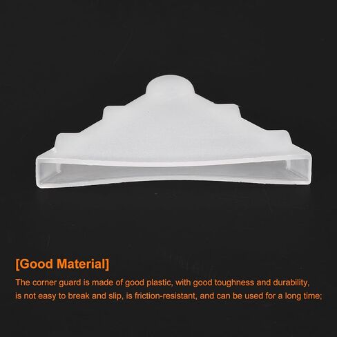 uxcell 20Pcs Plastic Corner Protectors 6x65mm Triangle Shape Glass Corner Guards Cushion for Corner Protection of Glass, Mirror, Tile, White in Saudi Arabia