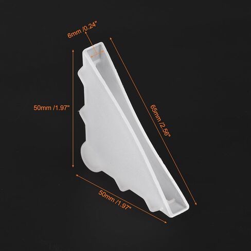 uxcell 20Pcs Plastic Corner Protectors 6x65mm Triangle Shape Glass Corner Guards Cushion for Corner Protection of Glass, Mirror, Tile, White in Saudi Arabia