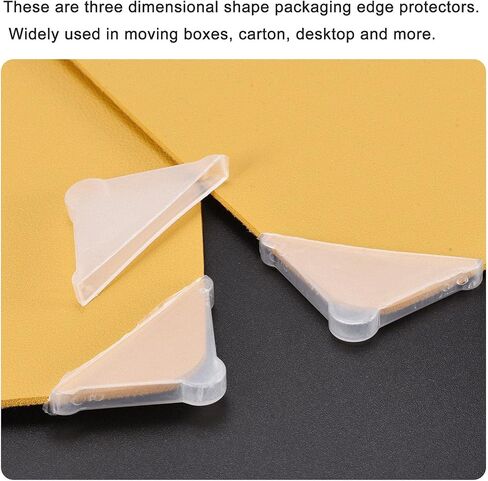 uxcell 20Pcs Plastic Corner Protectors 6x65mm Triangle Shape Glass Corner Guards Cushion for Corner Protection of Glass, Mirror, Tile, White in Saudi Arabia