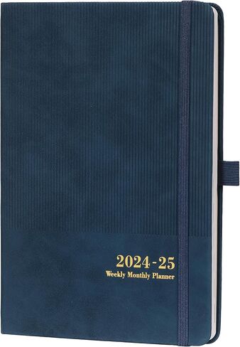 2024-2025 Planner - 2024-2025 Weekly & Monthly Planner, JUL 2024 - JUN 2025, 5.7" x 8.4", Academic Planner 2024-2025 with Pen Holder, Back Pocket, Elastic Closure, Hardcover with Book Marker - Black in Saudi Arabia