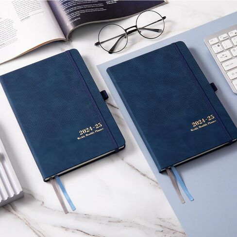 2024-2025 Planner - 2024-2025 Weekly & Monthly Planner, JUL 2024 - JUN 2025, 5.7" x 8.4", Academic Planner 2024-2025 with Pen Holder, Back Pocket, Elastic Closure, Hardcover with Book Marker - Black in Saudi Arabia