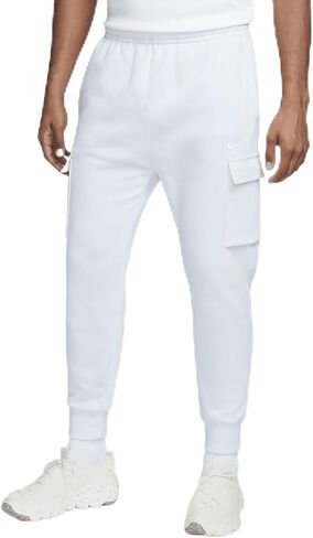 Nike Sportswear Club Fleeceb Men's Cargo Pants (Football Grey/Football Grey/White, CD3129-085) in Saudi Arabia