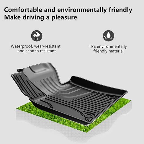 سجادات أرضية لسيارة Lexus RX RX350 RX350h RX500h 2023-2024، سجادات أرضية للسيارات TPE تتضمن جميع سجادات الحماية من الطقس بطانة الصف الأمامي والخلفي باللون الأسود in Kuwait