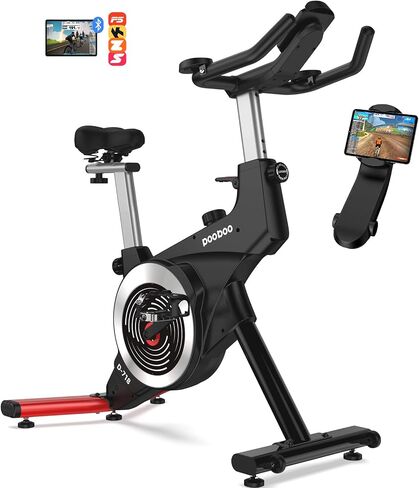 Pooboo Magnetic/Brake Pad Exercise Bike Stationary Bikes for home use, Indoor Cycling Bike with Built-In Bluetooth Sensor Compatible with Exercise bike apps& Pad Mount, Comfortable seat and Slant Board, Silent Belt Drive, 350LBS Capacity in Saudi Arabia