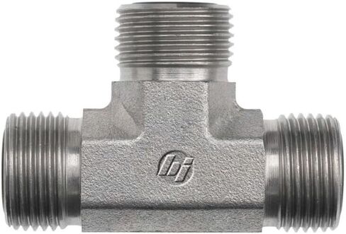 Brennan Industries FS2603-08-08-06-FG Forged Steel Tee O-Ring Face Seal Fitting, 13/16"-16 NPT x 13/16"-16 NPT x 11/16"-16 NPT Thread, 1/2" Male Face Seal x 1/2" Male Face Seal x 1/2" Male Face Seal in Saudi Arabia