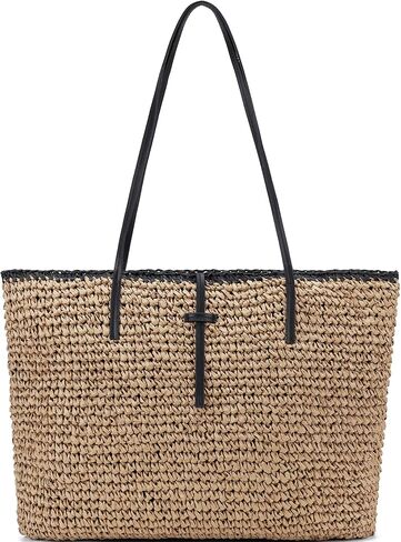 Kiss Sea Travel Beach Raffia Bag Summer Straw Clutch Purses for Women Mesh Cute Woven Rattan Cute BeachTote Bag Handbag Womens Foldable Tote Straw Vacation Essentials Shoulder Bag for Women in Saudi Arabia