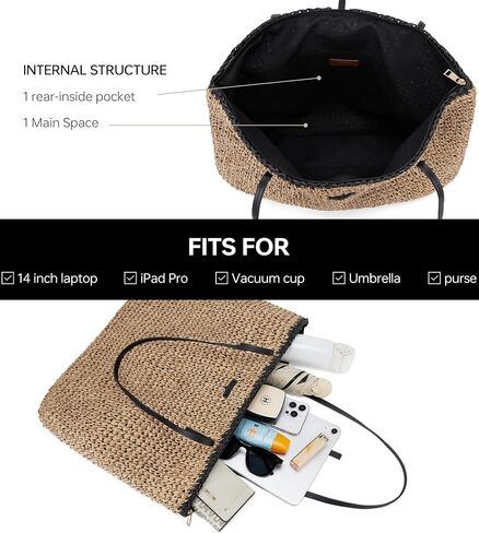 Kiss Sea Travel Beach Raffia Bag Summer Straw Clutch Purses for Women Mesh Cute Woven Rattan Cute BeachTote Bag Handbag Womens Foldable Tote Straw Vacation Essentials Shoulder Bag for Women in Saudi Arabia