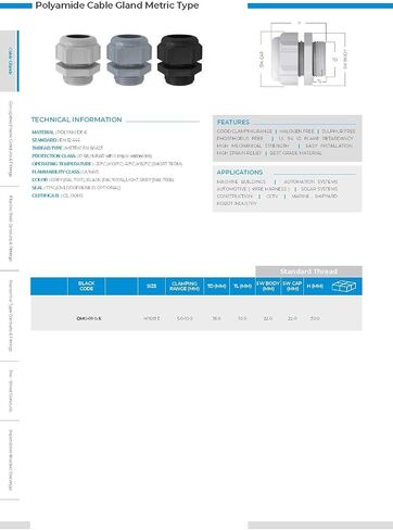 M16x1.5, Nylon Cable Gland, Black, Pack of 25, Waterproof Adjustable, (0.19-0.39inch), Nylon Cable Glands Joints with Lock Nut and O-Ring, (Made in Turkiye) by AT Original. in Saudi Arabia