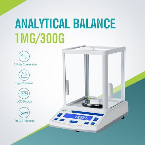 LICHEN Lab Scale High Precision Scale Laboratory 0.001gx300g Accuracy Lab Digital Analytical Balance Scale with Calibration Jewelry Weigh Scale (300g,1mg) in Saudi Arabia
