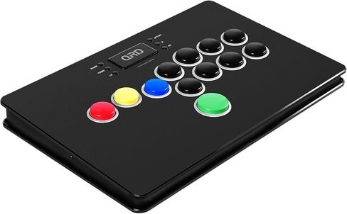 QRD Maestro S3 Wireless Arcade Stick for Nintendo Switch PS4 PS3 Xbox 360 PC Mac Android, Leverless Fighting Stick with Touchpad, Cellphone Holder, 3.5mm Audio Port, 5 Latency Mode, EZ Mode, S3-AB01 in Saudi Arabia