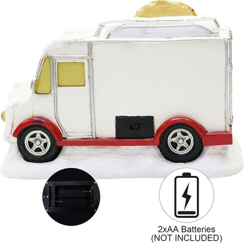 MOMENTS IN TIME 4.13"H Popcorn Wagon - LED Lights, Battery Operated Christmas Village - Hand-Painted Polyresin in Kuwait