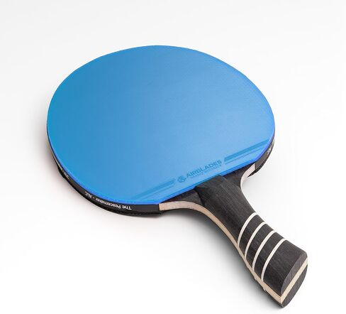 The Peace Maker ALC - مجداف بينج بونج الاحترافي (للأولاد باللون الأزرق) - مضرب تنس طاولة من ألياف الكربون ينتج أقصى قدر من الدوران والتحكم لجميع المستويات - حقيبة حمل صلبة ومقبض مريح. in Kuwait