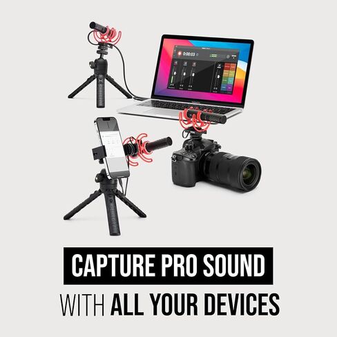 RØDE VideoMic GO II Ultra-compact On-camera Shotgun Microphone with both 3.5mm and USB Outputs for Filmmaking, Content Creation, Podcasting and Video Calls in Saudi Arabia