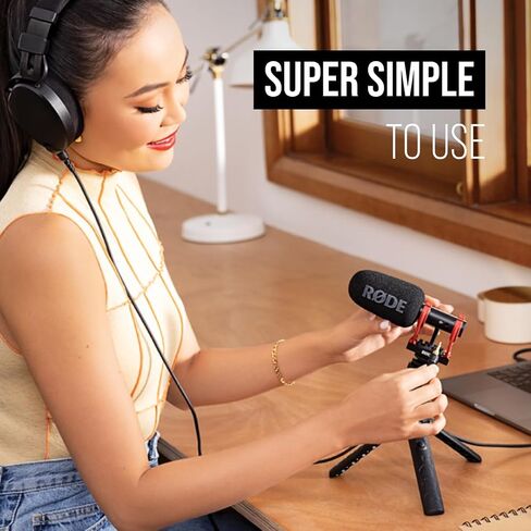 RØDE VideoMic GO II Ultra-compact On-camera Shotgun Microphone with both 3.5mm and USB Outputs for Filmmaking, Content Creation, Podcasting and Video Calls in Saudi Arabia