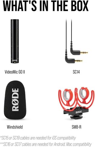 RØDE VideoMic GO II Ultra-compact On-camera Shotgun Microphone with both 3.5mm and USB Outputs for Filmmaking, Content Creation, Podcasting and Video Calls in Saudi Arabia
