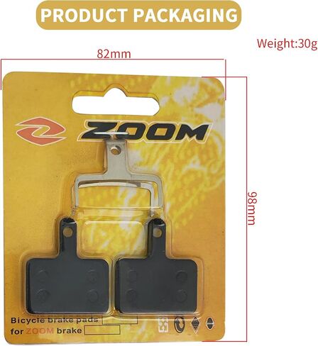 Bike Brake Pads 2 Pairs, Zoom MTB Bike Brake Pads Set, Mountain Bicycle Disc Brakes, No Noise No Skid, Disc Brake Pads & Spring (Semi-Metallic) for Mountain Bike Disc Brakes in Saudi Arabia